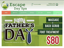 Tablet Screenshot of escapedayspala.com